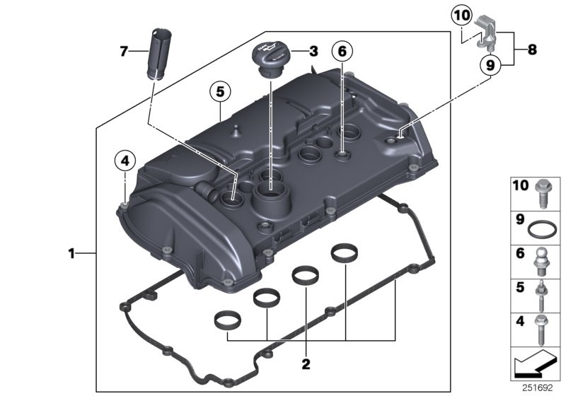 Bmw 11127588412 Külbütör Kapağı F10/F15/F20/F25/F30/F36 N20 KODEQ