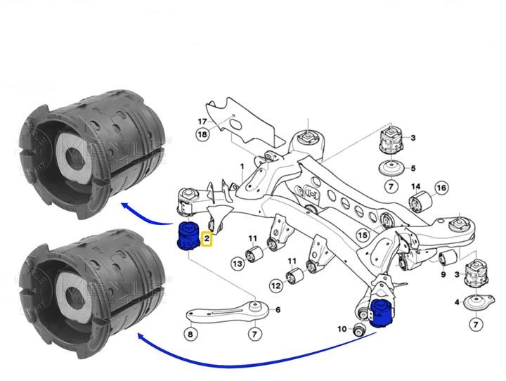 Bmw 33316770781001 Travers Takozu ARKANIN ARKASI E46 E83 E85 E86 E89 FEBI 12626