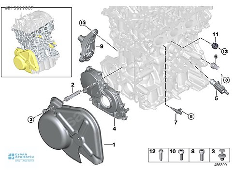 Bmw Orijinal 11148580936 Arka Krank Keçesi F40/F45/F46/F48 F54/F55 B38