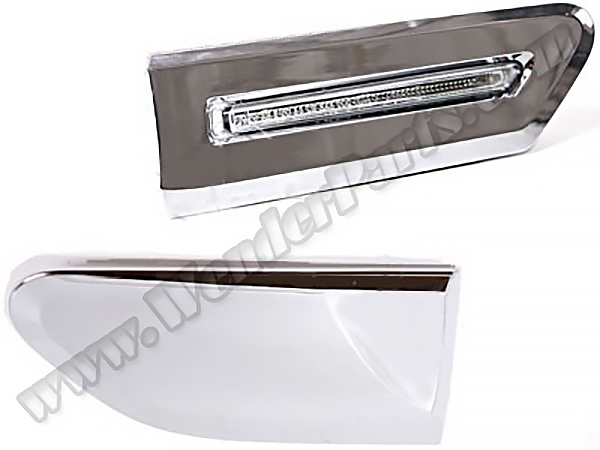 Çamurluk Sinyali F01 Sağ; (Beyaz) Krom Çerçeveli 2008-12 B A63137203372S1 WENDER