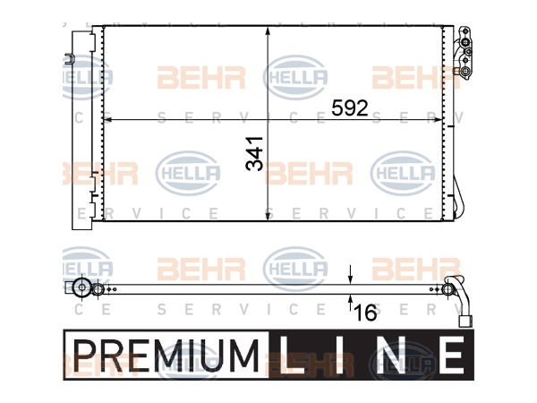 Klima Radyatörü E87 E90 (Dizel) BHR_8FC351302621  HELLA