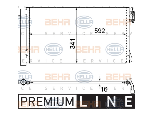 Klima Radyatörü E87 E90 (Dizel) BHR_8FC351302621  HELLA