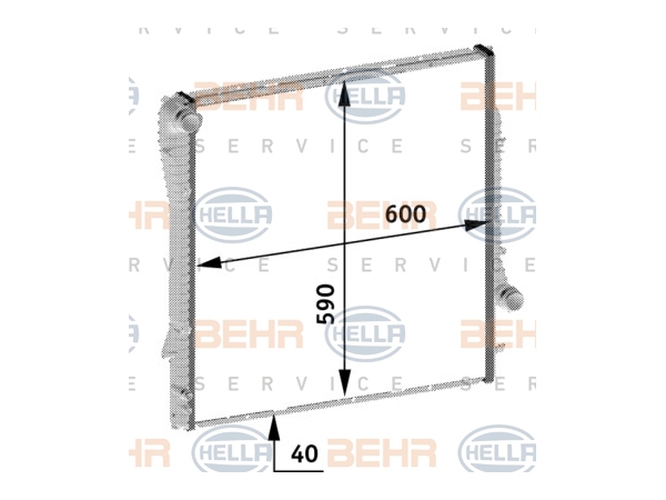 Motor Su Radyatörü E53 [M57N] Man/Şanz (Klimalı) BHR_8MK376719041  HELLA