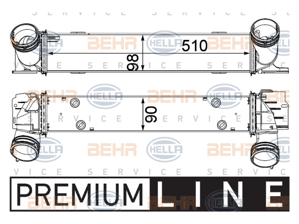 Turbo İnterkol Radyatörü E87 E90 [M47N2 N47] BHR_8ML376731791  HELLA