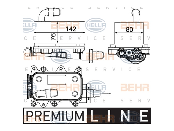 Şanzıman Yağ Radyatörü E60 E65 E83 [M47 N47 M57] (Komple) BHR_8MO376725101 HELLA