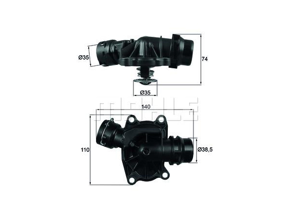 Termostat M57 [E39 E38 E46 E53] 88C MHE_TI23388  MAHLE