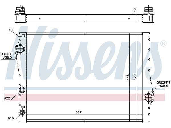 Motor Su Radyatörü E70 E71 [M57 N57 N54 N55] Man-Otm/Şanz (Klimalı) NSN_60823  NISSENS