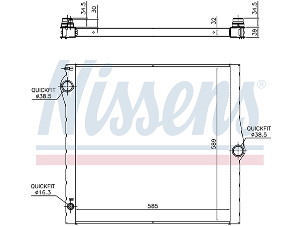 Motor Su Radyatörü E70 [N52 N62] Man-Otm/Şanz (Klimalı) NSN_60825  NISSENS