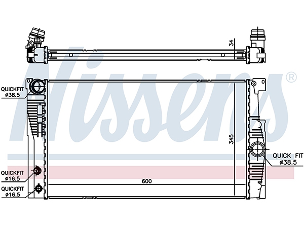 Motor Su Radyatörü F10 [N20] Otm/Şanz (Klimalı) NSN_60836  NISSENS