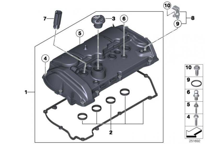 Bmw 11121432928 Külbütör Kapağı M52 E39 E46 E53 M52TU KODEQ