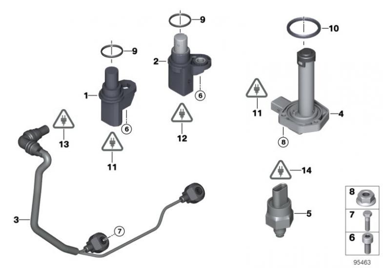 Bmw 12141703277001 Sensör Krank Devir M50 / M52 VDO S103557002Z