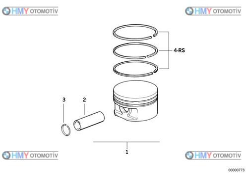 Piston Bmw Standart  E36 E46 3 Serisi  11251437177 0831000