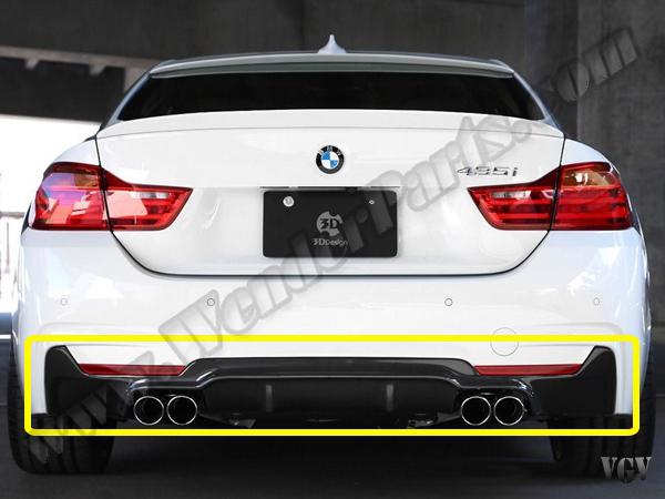 Bmw Tampon Difüzörü F32 F36 Arka (2-Çıkış) -M-Sport- 2013- BA51128054564R1 WENDER