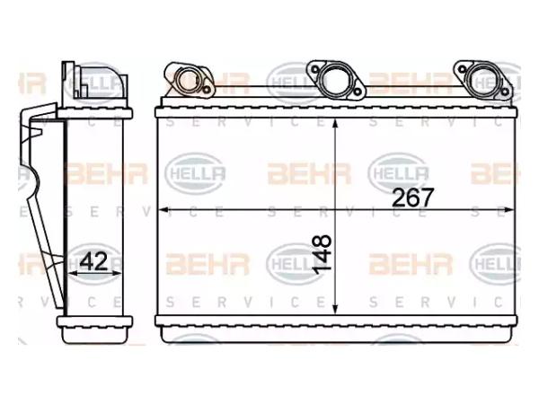 Kalorifer Radyatörü E34 BHR_8FH351000521  HELLA