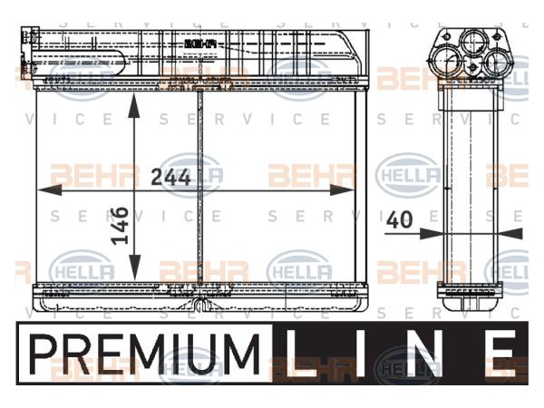 Kalorifer Radyatörü E36 E39 BHR_8FH351311791  HELLA