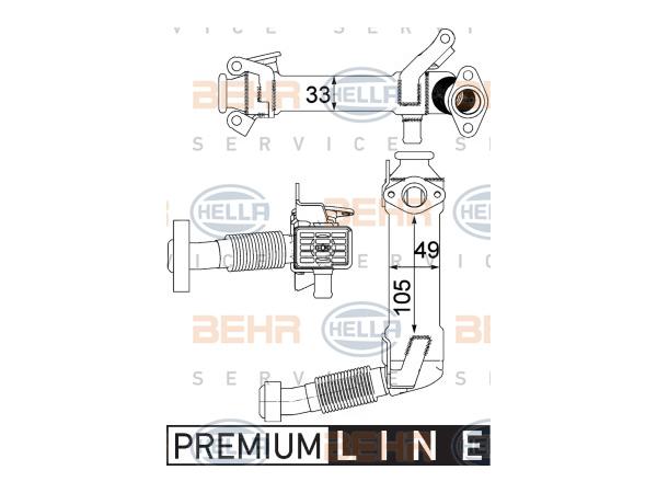 EGR Radyatörü M47/N M57/N [E46 E60 E65 E87 E90 E83] BHR_8ME376750761  HELLA