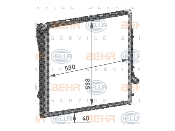 Motor Su Radyatörü E53 [M62 N62 M57N] Otm/Şanz (Klimalı) BHR_8MK376718754  HELLA