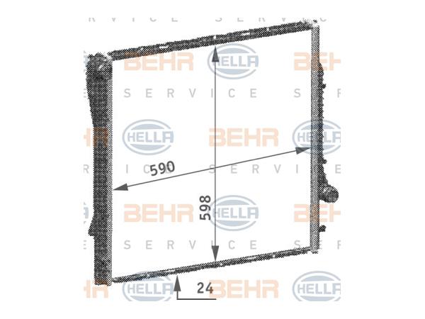 Motor Su Radyatörü E53 [M54 M57 M62] Man/Şanz (Klimalı) BHR_8MK376718774  HELLA