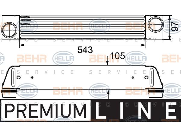 Turbo İnterkol Radyatörü E60 [M47 N47 M57] BHR_8ML376746461  HELLA
