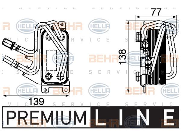 Şanzıman Yağ Radyatörü E65 [N73] BHR_8MO376747101 HELLA