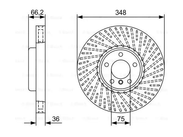 Fren Diski F10 F01 Ön Sağ Havalı 528550i 525535d; 730740i/d BSH_0986479W20 BOSCH