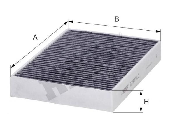Klima Filtresi F20 F30 F32 F36 Karbonlu HNG_E2991LC  HENGST