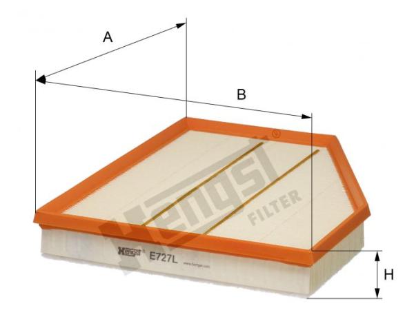 Hava Filtresi M57 N47 [E60] HNG_E727L  HENGST