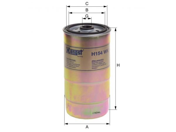 Yakıt Filtresi M41 M51 [E34E38] HNG_H154WK  HENGST