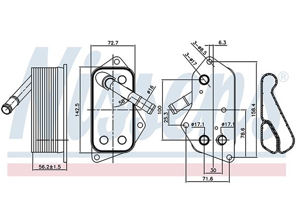 Motor Yağ Radyatörü N52/N N53 [E60 E87 E90 E70 E71 F10 F01] NSN_90689  NISSENS