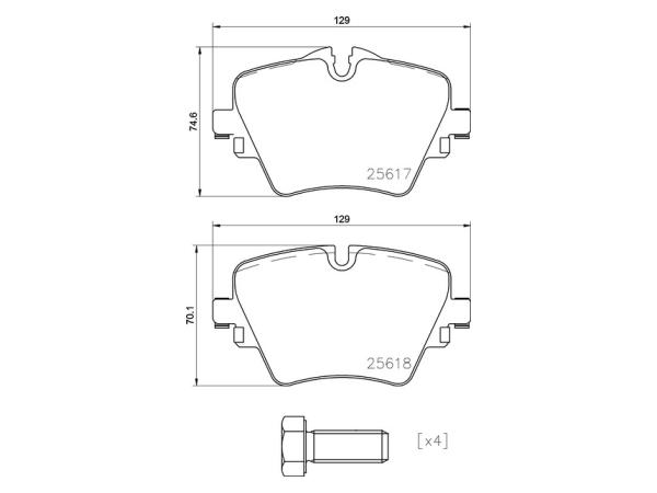 Fren Balatası F45 F48 F39 G30 Mini-F54/F60 Ön 2.02.5 PGD_8DB355023131 PAGID