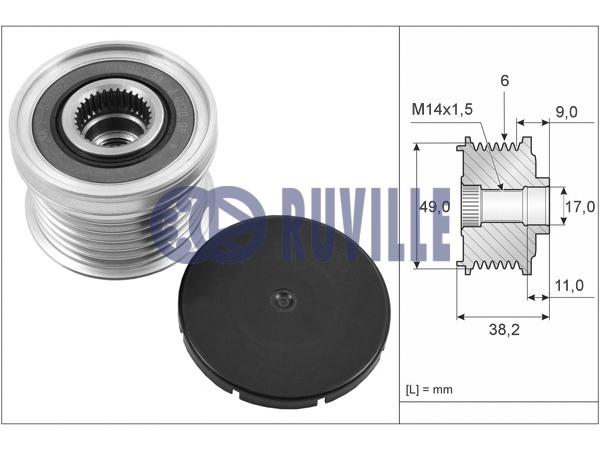 Şarj Dinamo Kasnağı N13 N20 [F20 F30 F10] RUV_55269  RUVILLE