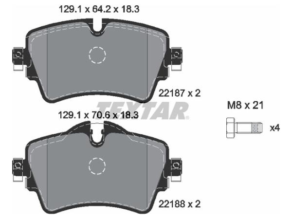 Fren Balatası F45 Mini-R54R57 Ön -Sport- TEX_2218701 TEXTAR