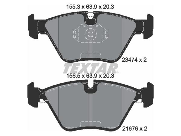 Fren Balatası E34 E36 E46 Ön -M5-; 730750i; -M3- TEX_2347402 TEXTAR