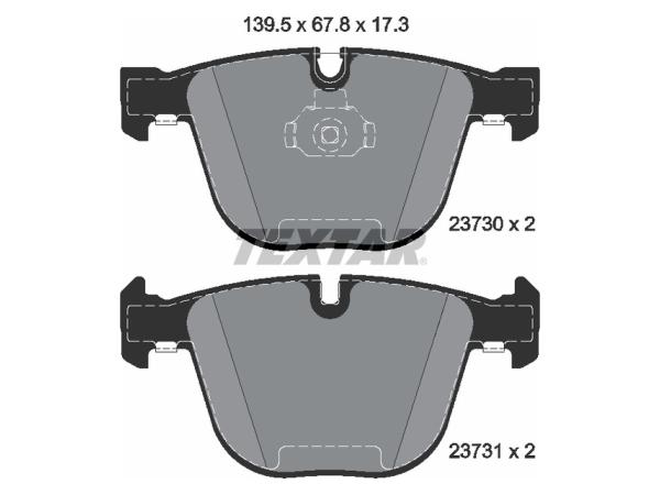 Fren Balatası E60 E65 E70 E71 Arka 530550i 530/535d; 740760i 730745d; 3.0d5.0i TEX_2373001 TEXTAR