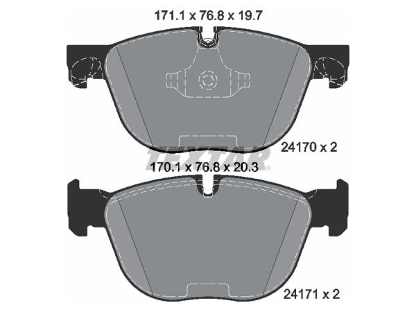 Fren Balatası E70 E71 F15 F16 Ön 2.5d 3.0i/d4.8i TEX_2417001 TEXTAR