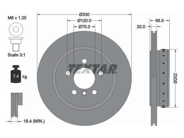 Fren Diski F10 Arka Havalı 520535i/d TEX_92265925 TEXTAR