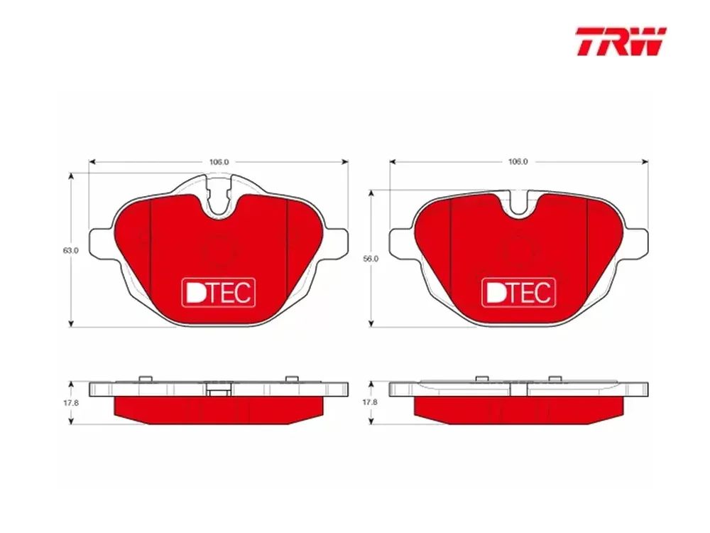 Fren Balatası TRW BMW E89 F10 F11 F12… N20 N47 N52… - 34216788284, 34216796741, 34216862202
