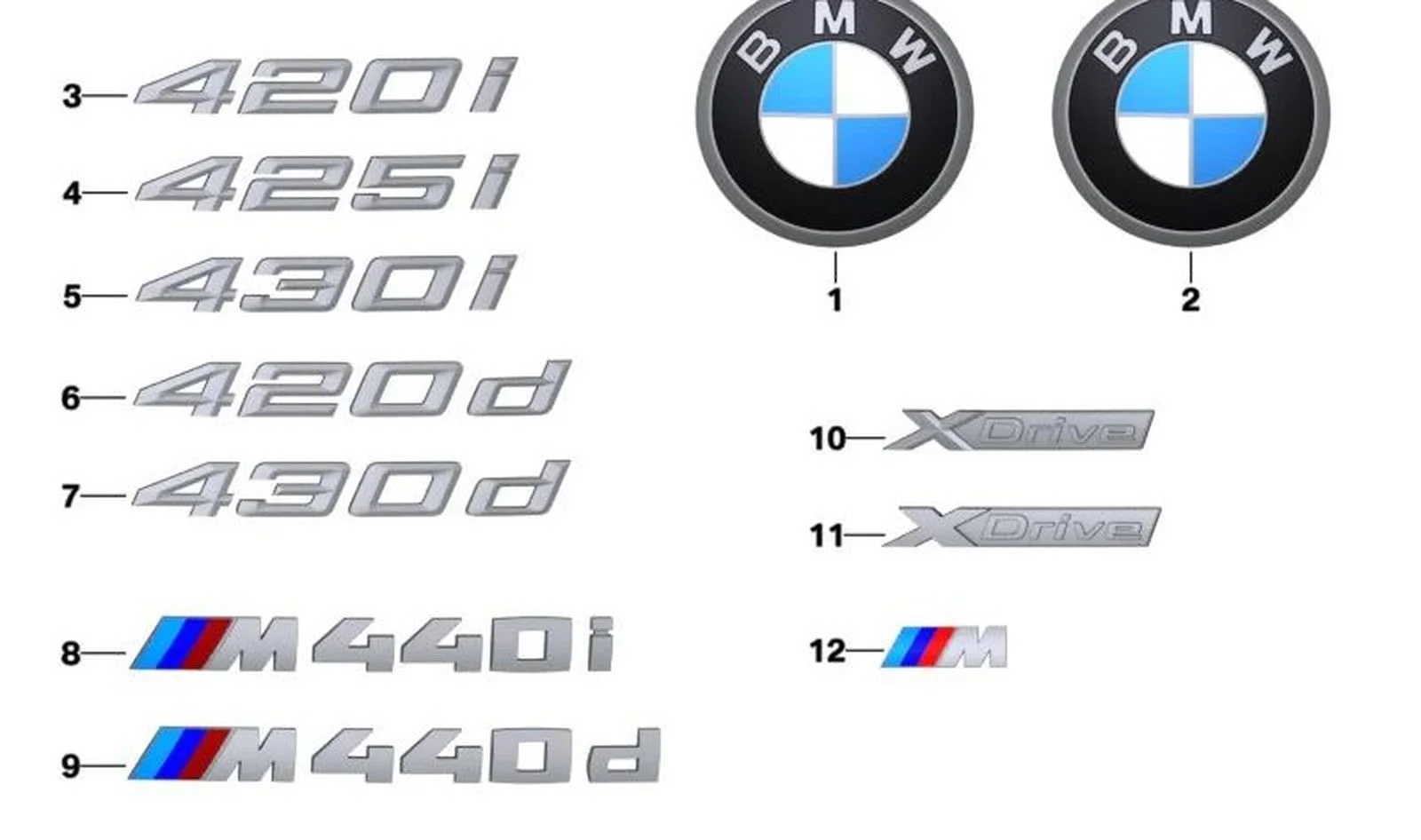 BMW 4 Serisi G22 G23 X-Drive MPA Amblemi 51148060233